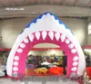 wholesale Customized Advertising Inflatable Shark Tunnel 5m Width Funny Blow Up Mascot Animal Arch For Marine Museum And Park Entrance Decoration