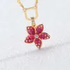 Neckless for Woman Swarovskis sieraden 1.1 Hoge versie Tropisch regenwoud Roze bloem ketting Dames slik kristal kraagketen