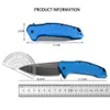 KS 1776 NBBW Link Assisted Flipper Tactical Folding Knife 8Cr13Mov Clip Point Blade Aluminium Blue Handgreep Rescue Survival Portable Pocket Knife KS 1369 7550