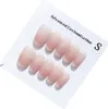 Emmabeauty Handmade Press On Nailshoney Powder French Gradient Nude Pink Blush With White and Sweet Design Noem19503 240430