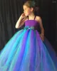 Sukienki dla dziewczynek piękne dziewczyny pawie pióra sukienka dla dzieci szydełka długa suknia balowa z paskami dla dzieci kostium urodzinowy