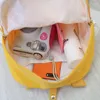 Rucksack Mini-Eltern-Kind Einfache Leinwand Mommy Bag School Frauen kleine weibliche Schlanzen Windel Baby