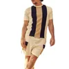 Zestawy męskie garnitur sportowy bawełniany krótkie rękawy i szorty męskie zestaw set Summer Sett Summer 240426