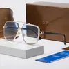 Lunettes de soleil de créateurs pour femmes et hommes Goggles Metal Fashion UV 400 Lunettes New Mens Classic Eyewear Designer Sunglasses avec boîte