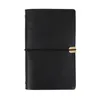 A5A6 Retro Bandage Notebook A6 Soft Faux Leather Loose Lose Imitation Diary Blanki Kraft Paper Journal 240428