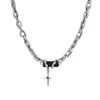 Charms Feethow Gothic Multilayer Crabled Black Crystal Cross Cool Collecle для женщин мужские