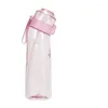 Bouteilles d'eau 650 ml Bouteille aromatisée à parfum d'air avec Pod Tritan Sports Up Outdoor Fitness Sport Cup Paille