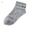 Men's Socks X7YA Breathable Soft Vertical Stripes Sock Short Performances Cotton Crew Socking