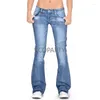 Jeans femininos Roupas femininas azul de alta qualidade OEM LOGOTIO CUSTICO Demin