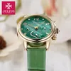 Zegarek na rękę prawdziwe wielofunkcyjne damskie zegarek dla kobiet MOV nie groźne godziny ubioru Sport skórzany prezent urodzinowy Julius