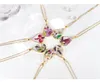 Getrocknete Blumen Halsketten elegante florale Epoxidhöfe Pendellanhänger Halskette Frauen Mode Schlüsselbein Ketten Geburtstagsfeier Schmuck Geschenke