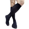 Chaussettes masculines Fashion Mens Over Calf Knee High Striped Sexy Formel Dress Suit Lingerie Softy Breathable Funny Business