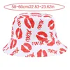 Berets Reversible Bucket Hat Headgear Cloche Lips Printing Fisherman For Trendsetter