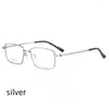 Sunglasses Frames 55mmLarge Size Widened Big Face Fat Glasses Frame Business Men's Titanium Alloy Myopia 98662A