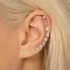 Stift Ohrringe winzige Sterne für Frauen Trend 2024 Zirkon Weiß Gold Farbe Tragus Piercing Ohrzubehör Knorpel Schmuck E372