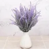 Decoratieve bloemen docidaci lavendel kunstmatige plastic nep planten bruiloft huizen tuin decoratie bruids boeket pography props product