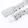 Sparkling 16 mm 20 mm Sterling Silver GG VVS Moissanite Iced Miami Cuban Link Chain