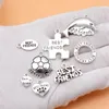 Ciondoli 8pcs/lotto Antique Silver Color Friendship Friends Collection per gioielli che fanno risultati