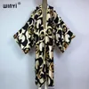 Kimono Summer Boho Print Kaftans Sweetwear Beach Cover-ups Elegant Cardigan Holiday Tenues pour les femmes Abaya