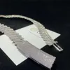 맞춤형 20mm 너비 4 행 VVS Moissanite Cuban Link Chain S925 블링 다이아몬드 무거운 마이애미 목걸이 패션 힙합