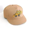 Capsini a sfera 4 colori lavati Summer Kid Boy Girl Cap Baseball Cappelli da baseball Cappello da sole Snapback a punta per 2-6 anni