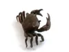 Decorative Figurines YIZHU CULTUER ART Signature Collection Old China Bronze Carving Fortune Crab Statue Pendant Family Decoration Gift