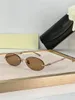 Nouveau design de mode Petites lunettes de soleil ovales La Genta Exquise Metal Cadre Lens sans bord