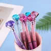 10PCSlot Leuke Crystal Diamond Ballpoint Fairy Quicksand schrijven 0,7 mm Blue Ink Ball Pens School Office Stationery Supplies 240430