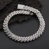 Bijoux hiphop de bonne qualité 12 mm Collier de diamant Moisanite Collier Collier Cuban Link Chain