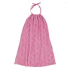 Ensembles de vêtements 2024 Robe d'été Filles de mode rose Baby Vêtements Fashion Bravels Children Girl Girl Coton Birthday Wear Kids Party