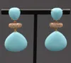 Guaiguai Schmuck blau türkiskrank Dreieck Wasserform Dangle CZ Perlen Hochzeitsstollen Ohrringe handgefertigt für Lady4029963