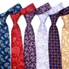 Bow Ties Luxury 8cm Mens Formal Classic Business Paisley Floral Necktie Jacquard Tie à cou tissé pour hommes Neccolons de mariage de marié