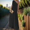 Casual Dresses Elegant One Shoulder Maxi Women Sexy Sleeveless Backless Slit Evening Party Loose Formal Vestidos De Fiesta