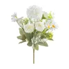 Fiori decorativi rosa crisantemo seta bouquet artificiale per la casa di nozze decorazioni di fiori ornamentali corona natale accessori fai -da -te