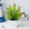 Kwiaty dekoracyjne sztuczna roślina doniczkowa mini realistyczne bez podlewania fałszywe dekorat stolik stołowy dekoracje domu