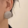 Fashion Unique Exaggerated Hollow Round Ball Earrings for Women Light Luxury Top Design Hig-end Metal Ring