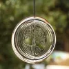 Decorazioni 3D Fluering Wind Spinner Catcher Decotta sospesa per giardino in acciaio inossidabile a specchio a specchio sculture di amuleto Meditazione Amuleto