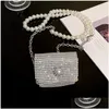 Altri accessori di moda Bling Rhinestones Cintura a catena perle Mini sacchetti per donne di qualità Long Borse Long Borse Diamond Shoder Messenge DHNXK