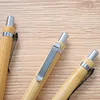 100pcs Bamboo Stift Bambus Holzballpoint Stift 1.0mm Bullet Tipp Business Signature Ball Stift Office School Wicking Stationery 240430