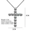 Pendant Necklaces Fashion Silver Plated Female Cross Crystal Box Chain Charms And Earrings Shiny Zirconia Choker Jewelry Gifts For Women
