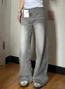 Jeans femininos Adagirl Oversize American Retro Mulheres Y2K Moda Baggy Cintura alta do Kpop Palnta de jeans de perna larga de Kpop Hip Hop Causal Trousper