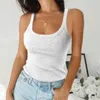 دبابات النساء النساء الأساسيات المتسابقين Camisole الصيف الصلبة لون عارضة y2k بلا أكمام نحيفة محصول الخزان قمم الفتيات مثير الشارع كاميس