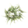 Fiori decorativi 2 pezzi ghirlande artificiali ghirlande verdi anelli per supporto tavolo da pranzo anelli finti PE (plastica) piante