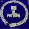 Mode sieraden kettingen VVS Moissanite White Gold 20mm Miami Cuban Link Chain ketting voor mannen en vrouwen