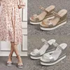 Mujer Summer Wedge Sandals Sandals Designer Platform Strap Open Toe Y Bottom Bottom Casual Shops 2024 Sandalias 240426