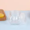 Opslagflessen 5 stks 150 ml pompoenpot transparant plastic met deksel snoepkoekjes graan thee -kruidencontainer keukenbenodigdheden