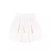 Faldas rororiri lolita torta blanca hinchada falda mujer sólida casual a la línea a la línea cintura con ropo estampado mini ropa de verano