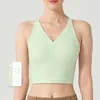 Serpaci da donna Donne Sport Sports Tops Sexy V Neck Button Up Yoga Reggiseno imbottito femmina Sleeveless Top Top Fitness Camis In biancheria intima