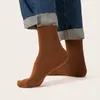 Chaussettes masculines coton coton hommes solides femmes longues homme automne hiver la cheville occasionnelle calcitines hombre média