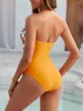 Women's Swimwear 2024 Halter Print Bodysuit Hollow Out Swimsuit One Piece Sexy Female Beachwear Bathers Bathing Swimming Swim Suit